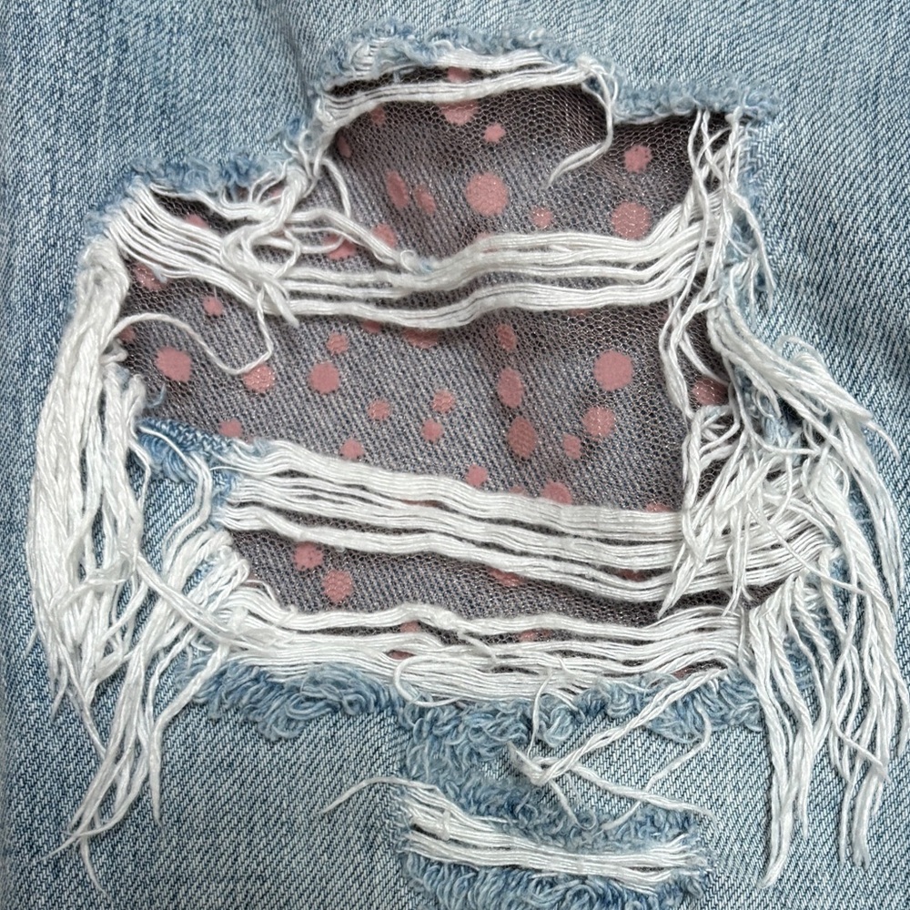 Upcycled by Me: Pistola Customized Relaxed Fit Boyfriend Denim Jeans Pink 28 - Picture 4 of 11